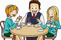 Clip Art, Group Tea & Chat